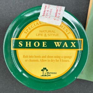 Havana Joe Shoe Wax Kit:  Shoe Wax Applicator Sponge and Shoelaces Original Box